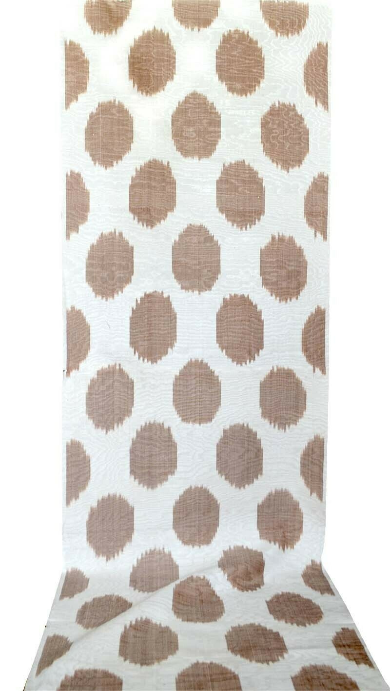 Brown polkadot ikat fabric