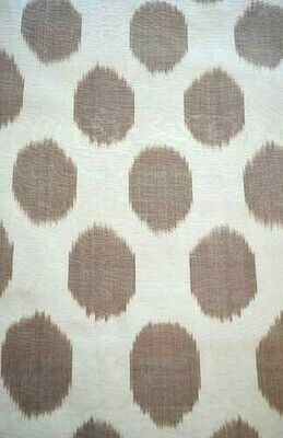 Brown polkadot ikat fabric