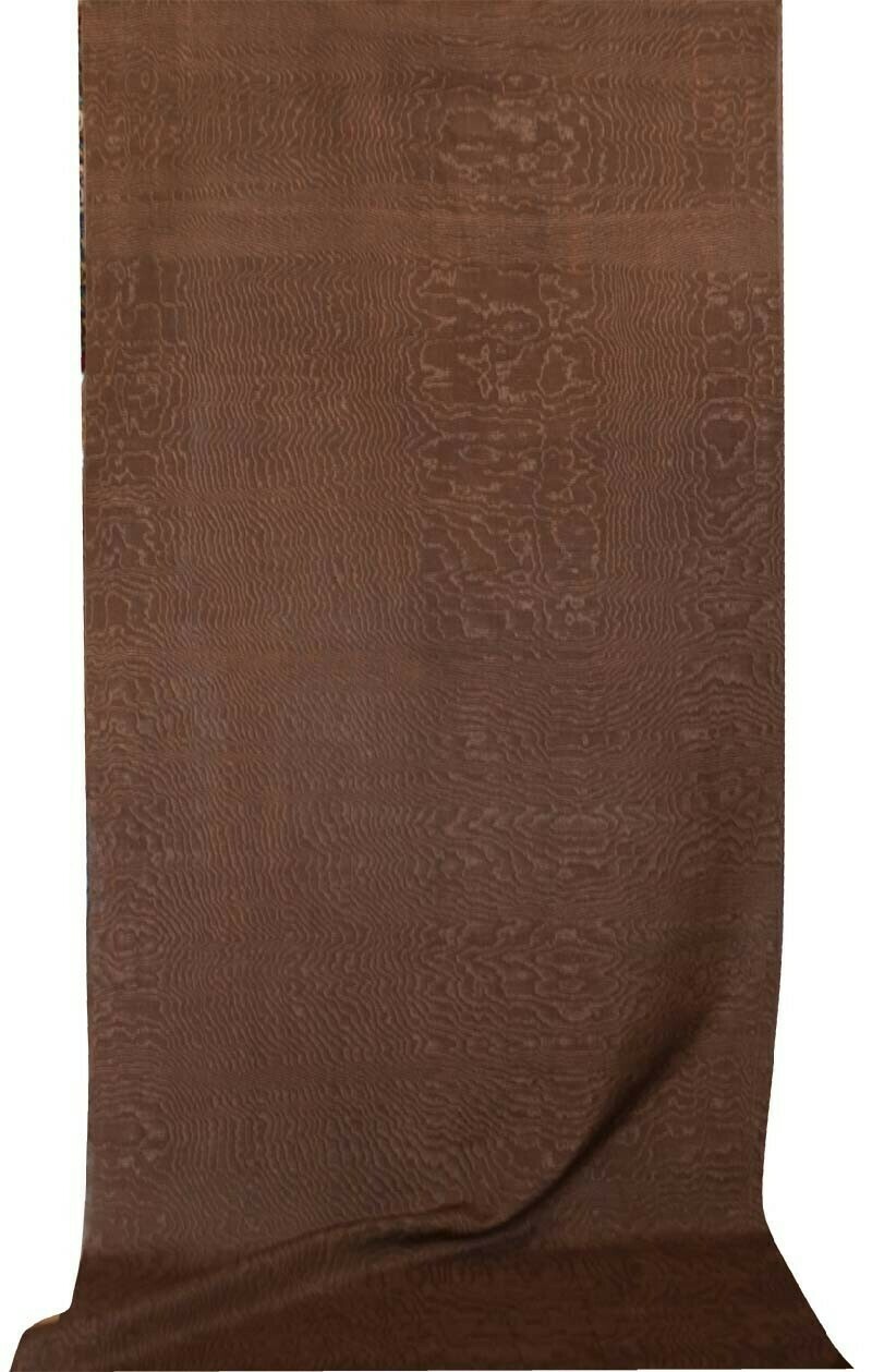 Chocolate brown solid moire fabric