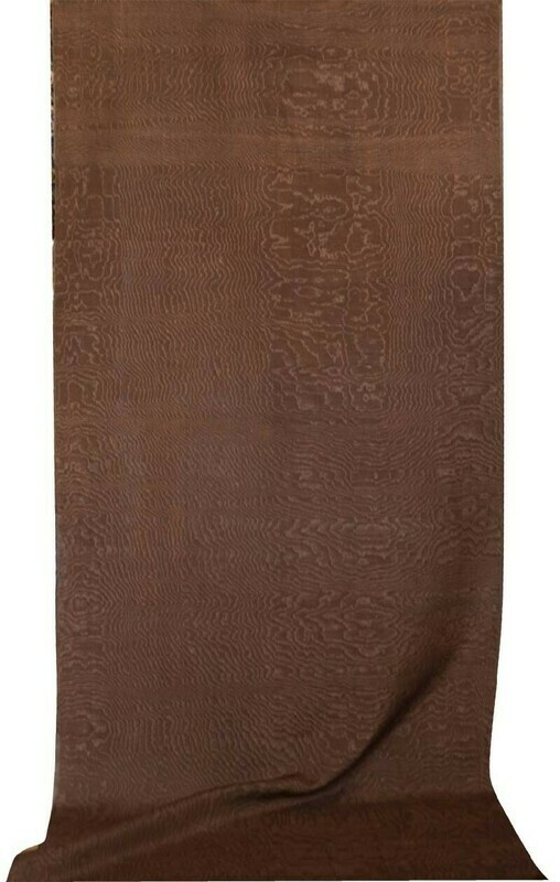 Chocolate brown solid moire fabric