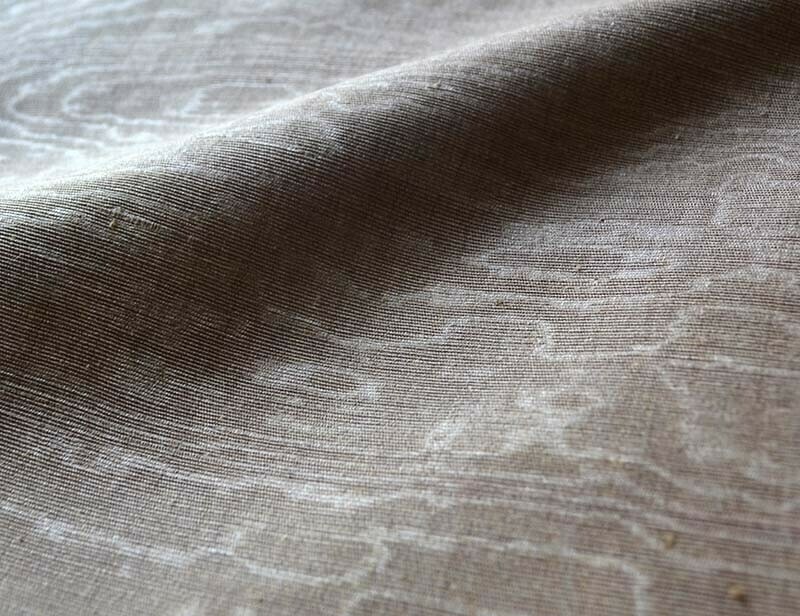 Cappucino brown solid moire fabric