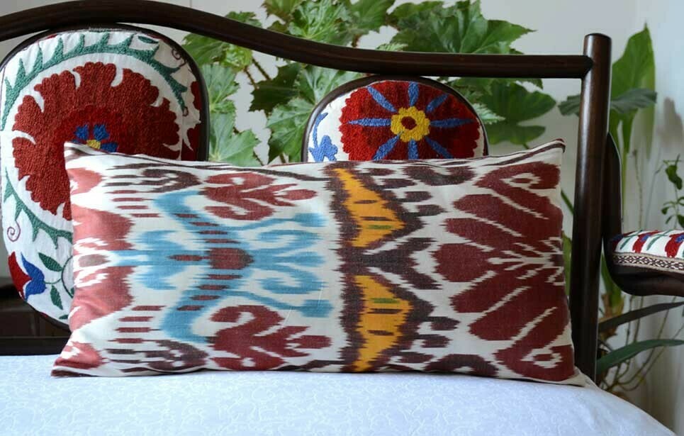 &quot;Bayram&quot; ikat pillow cover