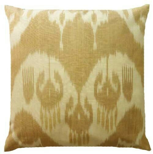 &quot;Biologico&quot; square ikat pillow cover