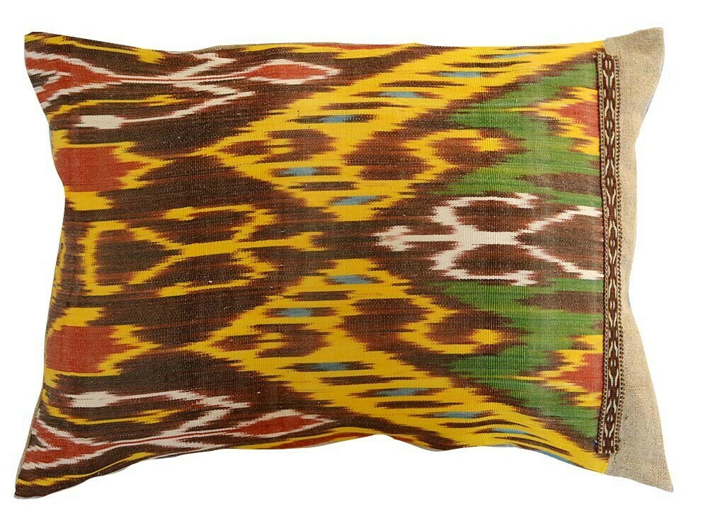 "Wisdom" boudoir size ikat pillow cover