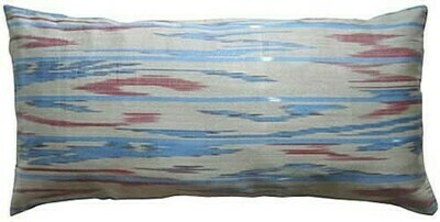 "Water ripples" lumbar ikat pillow cover