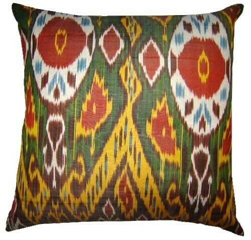 &quot;Wisdom&quot; euro size ikat pillow cover