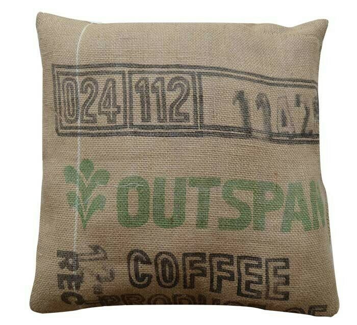 Saffron and burlap ikat pillow cover