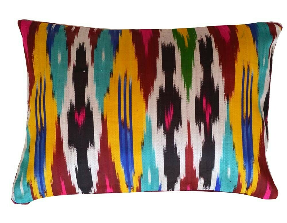 &quot;Khan atlas + knitting&quot; boudoir ikat pillow cover