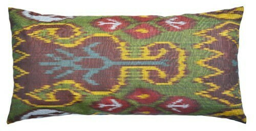 &quot;Kuz&quot; lumbar ikat pillow cover