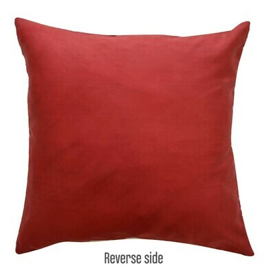 Marsala red ikat pillow cover