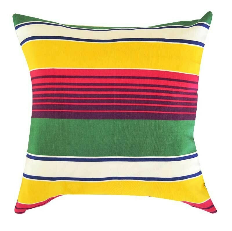 &quot;Bold statement in stripes&quot; square pillow cover