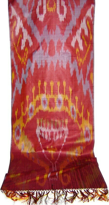 &quot;Abundance&quot; silk ikat scarf