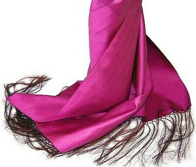 Deep fuchsia solid silk scarf