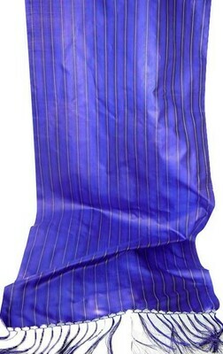 "Blue scarf in stripes" silk scarf