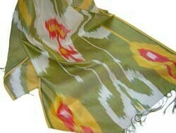 As is - "Butterfly ikat" silk ikat scarf