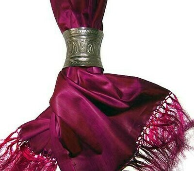 Burgundy pure silk scarf