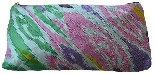 Lavender ikat clutch