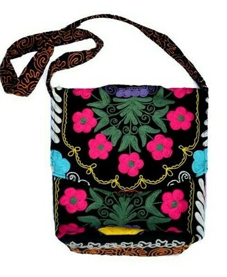 As Is - suzani style embroidered hand bag
