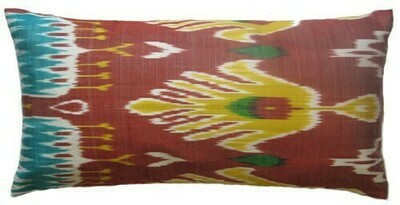 "Ikat the Flourishing" lumbar ikat pillow cover