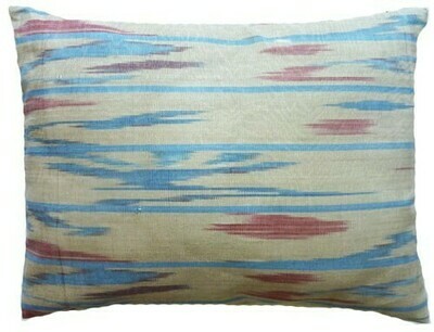 "Water ripples II" boudoir ikat pillow cover