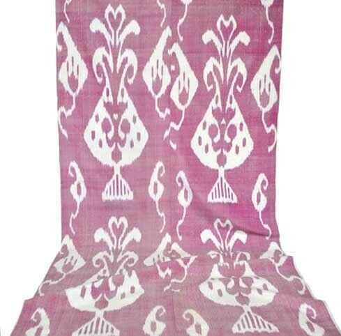 &quot;Pale Plum&quot; widened ikat fabric - 2.35 meters