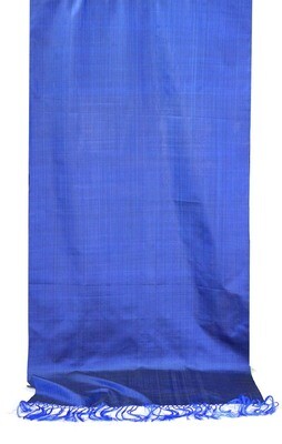 Blue shinny silk scarf from Uzbekistan