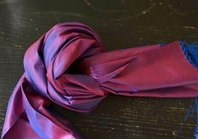 Radiant purple silk scarf