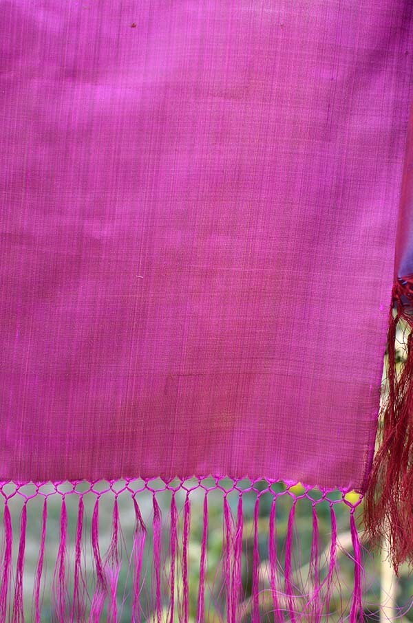 Hot pink pure silk scarf