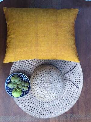 Abundance boudoir ikat pillow cover (solid back)