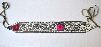 Suzani ikat reversible belt