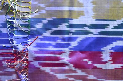 Exquisite Silk Ikat Scarf – Shades of Blue, Purple, and Gray