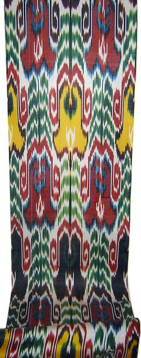 "Summer in a full swing" handwoven ikat fabric