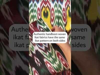 "Summer in a full swing" handwoven ikat fabric