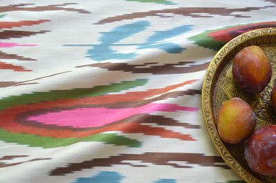 Multicolor tulip design handmade cotton and silk handmade ikat fabric