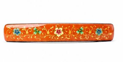 "Ferrari red" hand painted hair barrette