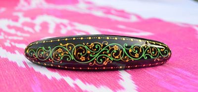 "Midnight magic" painted barrette