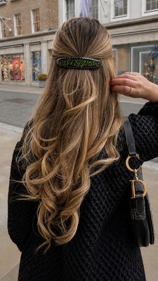 "Midnight magic" painted barrette