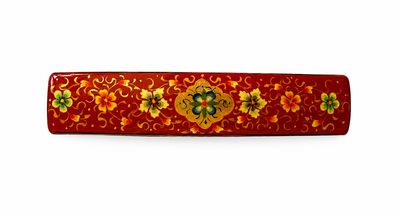 "The Perfect Red" hand painted hair barrette