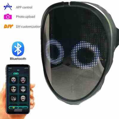 Bluetooth LED Mask Halloween Costume