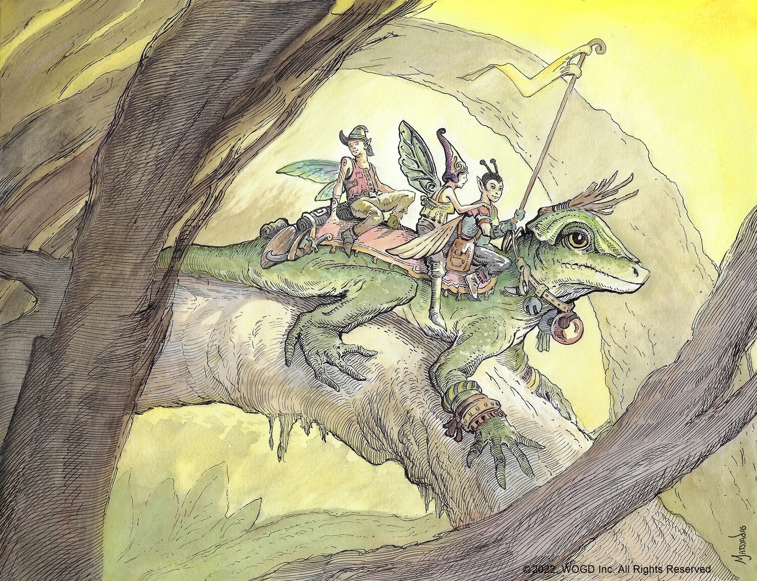 Lizard Ride - Original Painting
