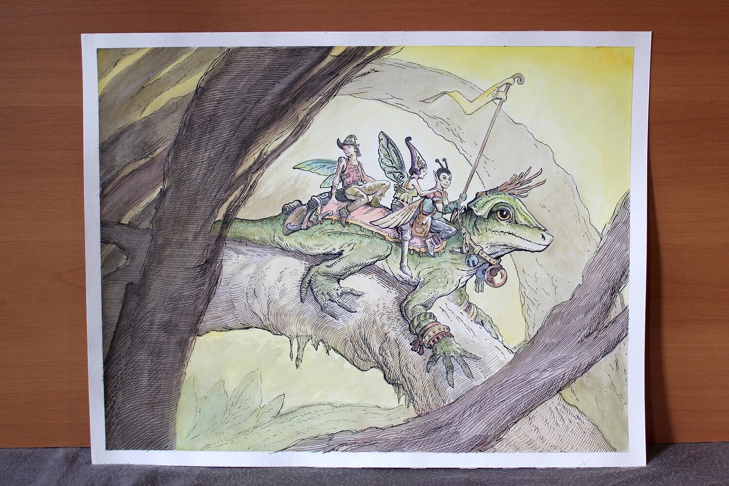 Lizard Ride - Original Painting