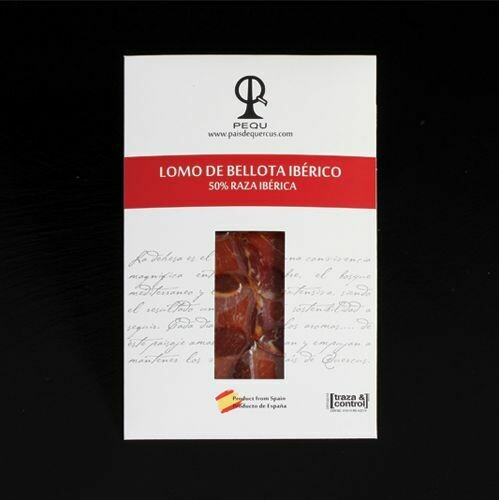 LOMO DE BELLOTA 50% IBÉRICO 6@PQ - 100 g. LOMO DE BELLOTA 50% IBÉRICO 6@PQ - 100 g.