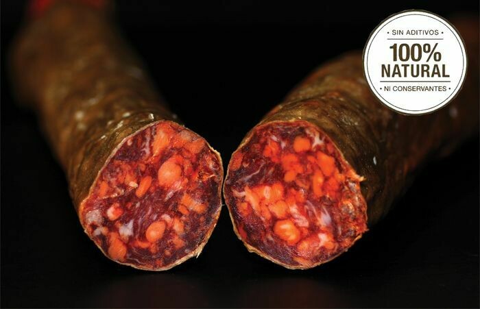 NATURAL SPANISH CHORIZO FROM IBERICO BELLOTA PORK  ( 1 kgr. )