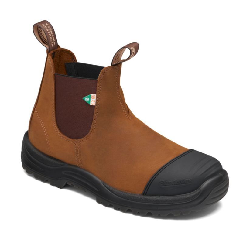 Blundstone 169 Work &amp; Safety Rubber Toe Cap Saddle Brown