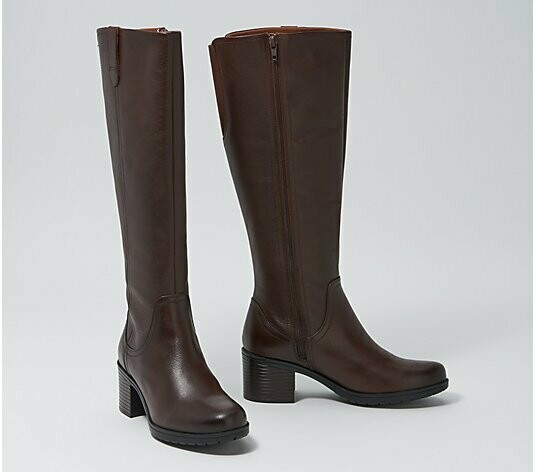 Clarks Hollis Moon Tall Leather Boot 
