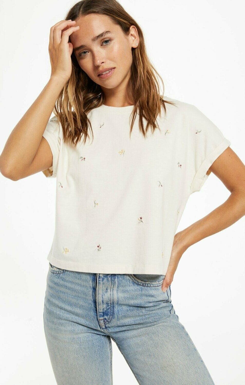 Z Supply Keely Embroidered Tee 
