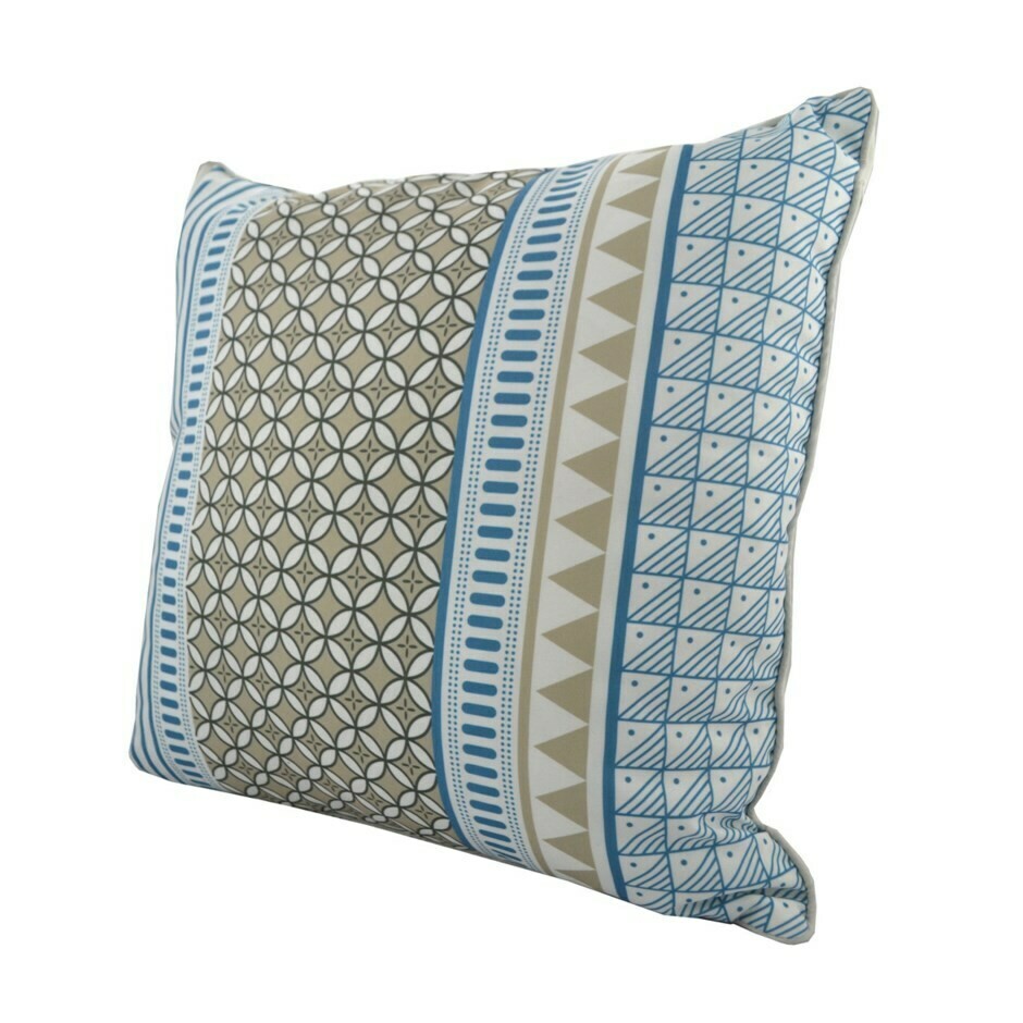Cushion Blue/Sand/White Pattern
