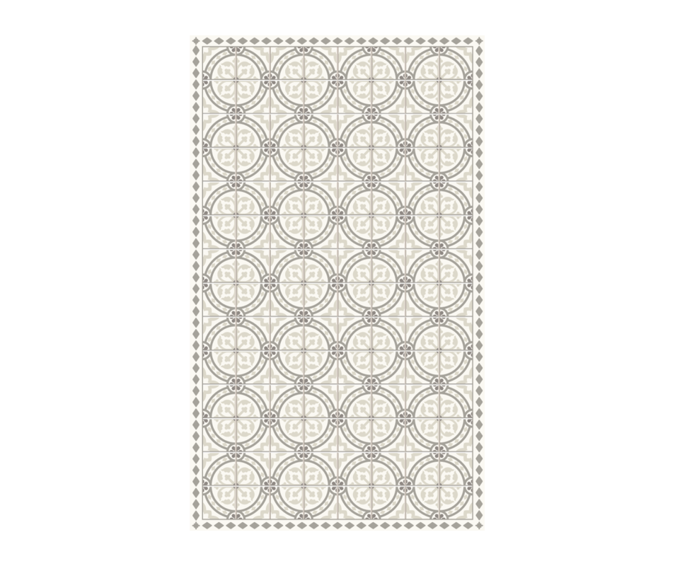 Rectangle Vinyl Floor Mat Classic Neutrals 023774