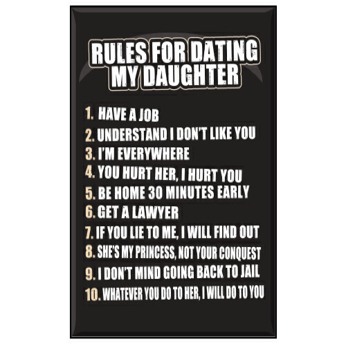 Jailbird Rules-Dating Daughters Magnet 