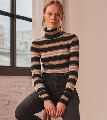 Hatley Turtleneck Sweater Melange Stripes